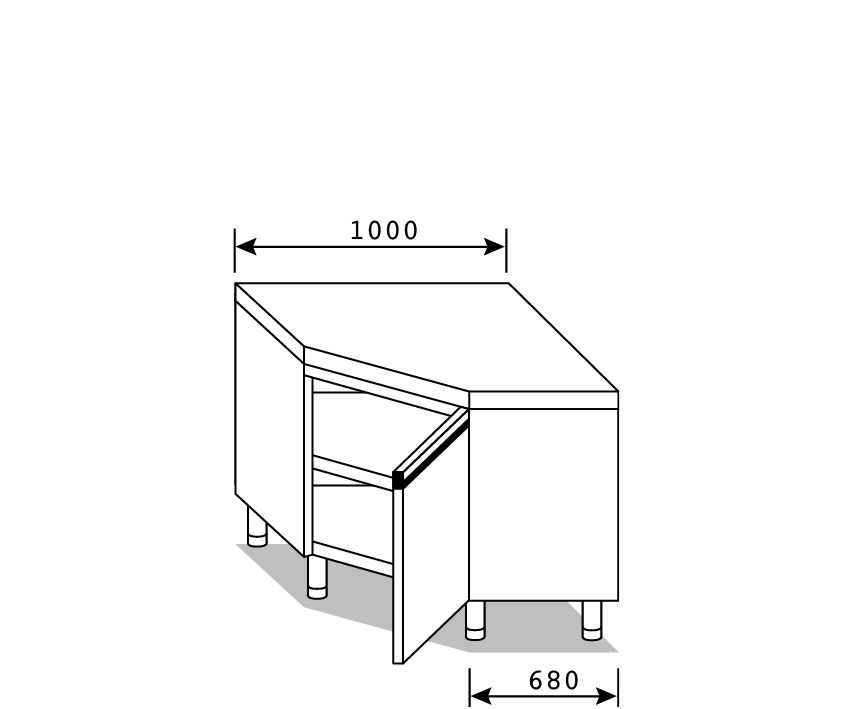 AGI / Tables armoires d'angle - 23502 | Mittel Group